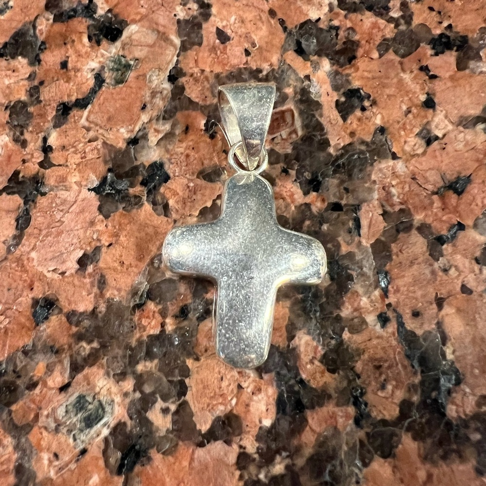 Stylish Silver Cross Charm